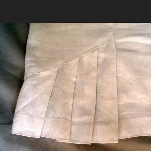 VINTAGE White LInen "Debbie Shuchat" Skirt - Picture 3 of 7